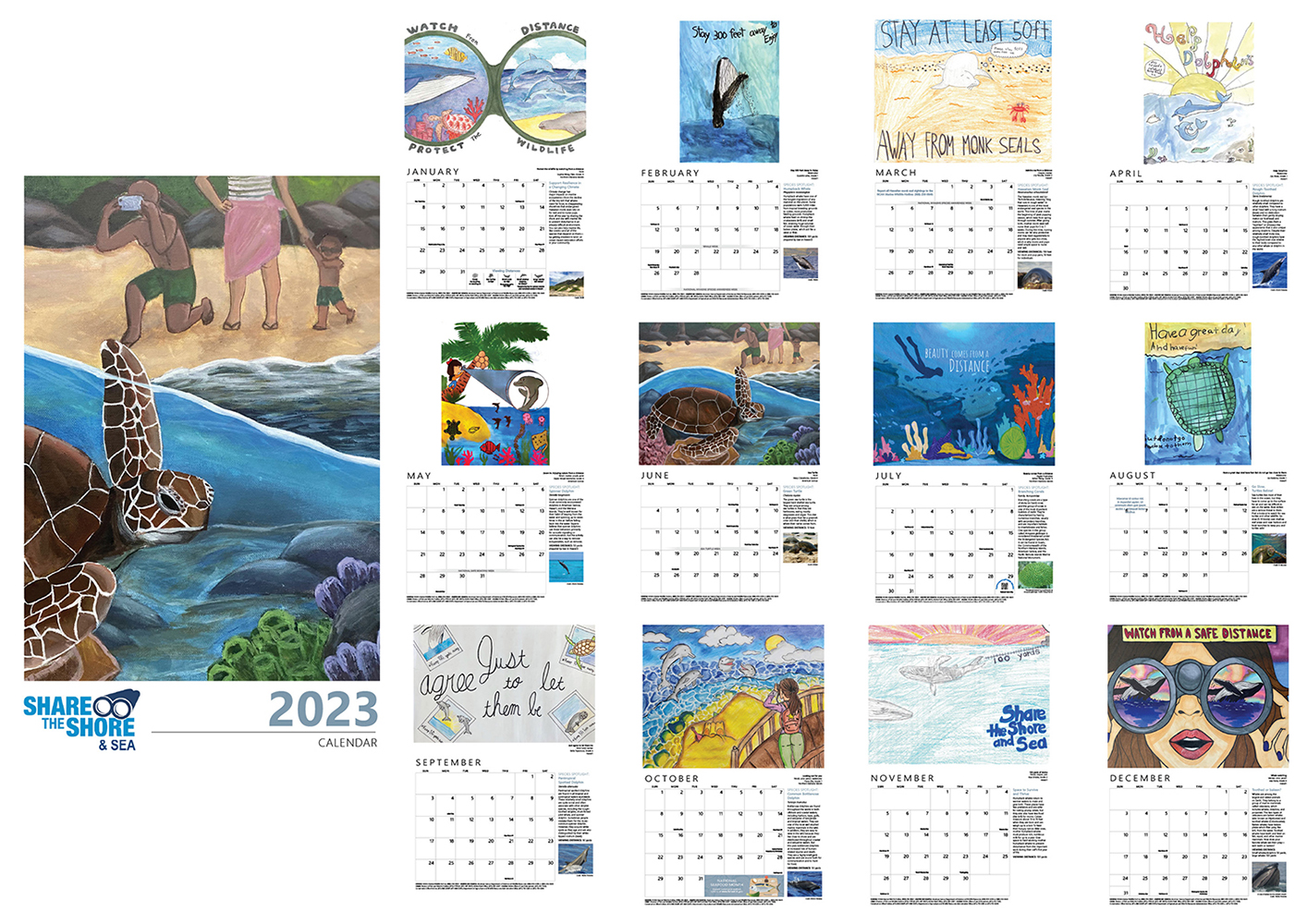 2023 Sea Creatures Desk Calendar — Make For Joy