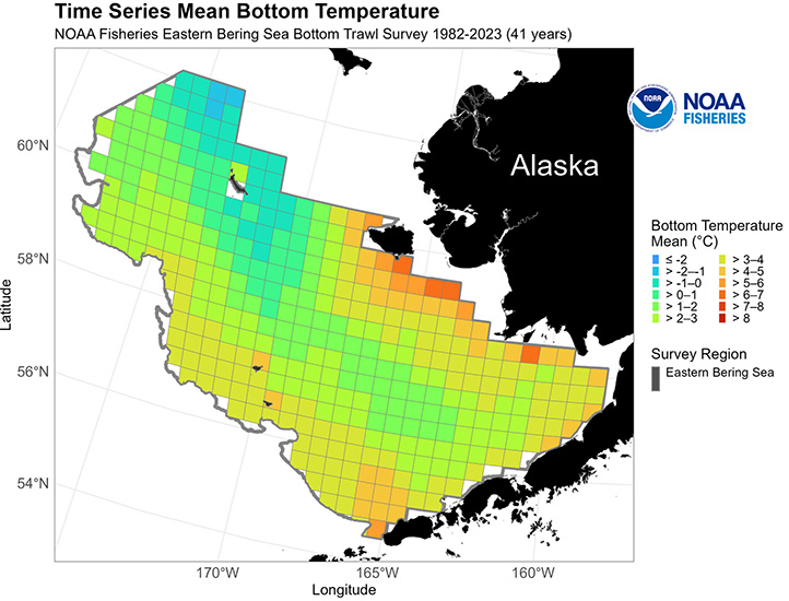 Eastern Bering Sea Bottom Trawl Temperature Survey 2024 | NOAA Fisheries