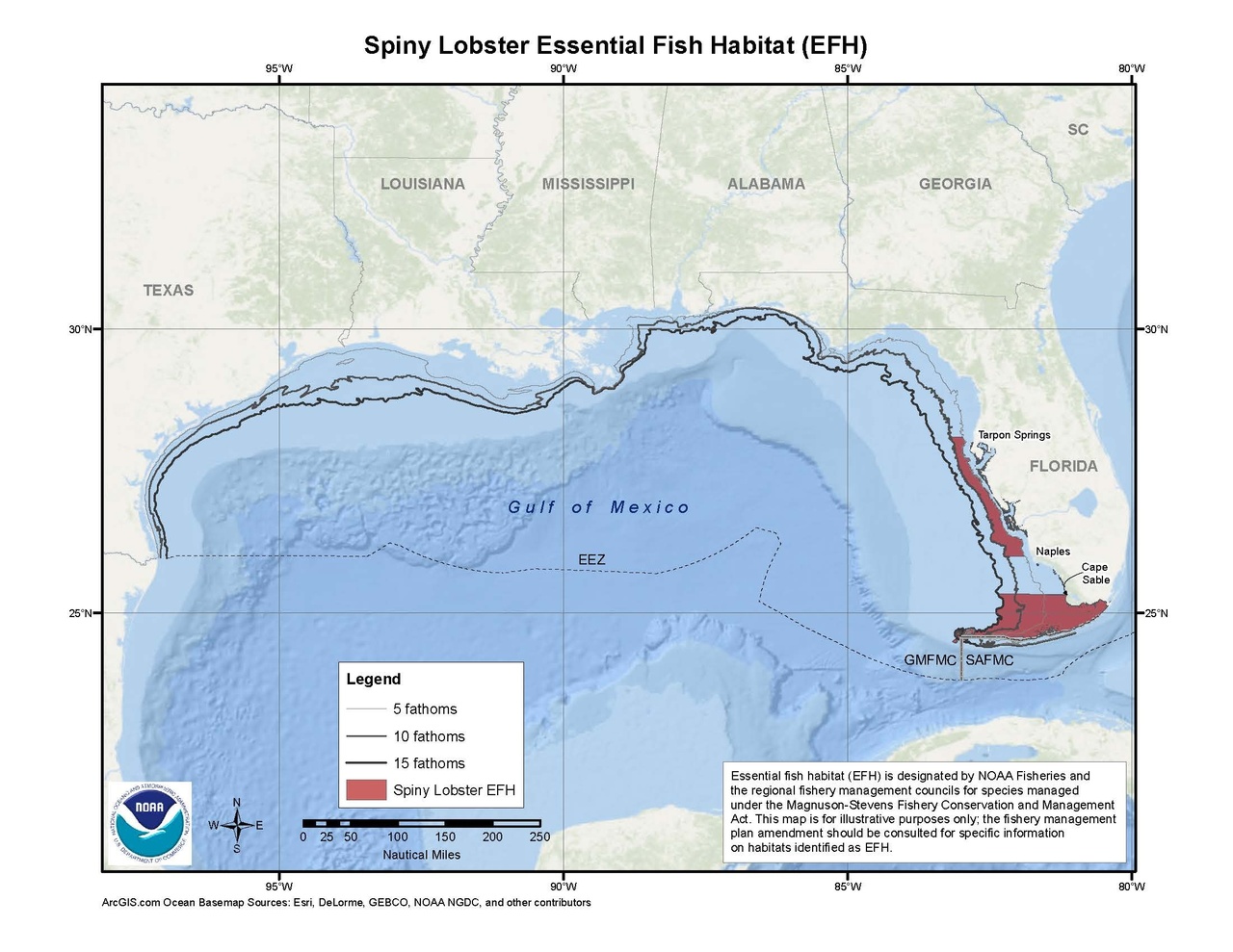 Spiny Lobster Essential Fish Habitat (EFH) Map & GIS Data NOAA Fisheries