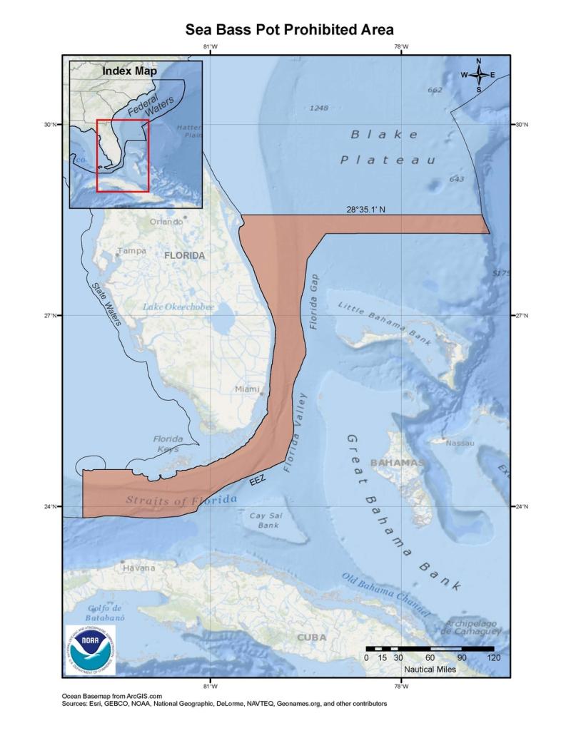 Sea Bass Pot Prohibited Area Fishery Management Area Map & GIS Data ...