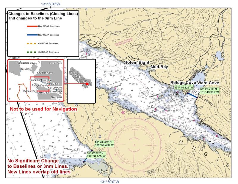 Chart for Ward Cove and the Surrounding Area - Southeast - 3nm Line ...